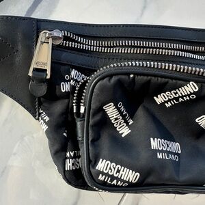 Moschino All Over Logo Belt Bag